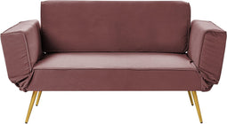 SAARELA - Slaapbank - Roze - Fluweel