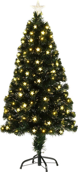 Luca Lighting Mercury Kunstkerstboom met Fibre Optic Verlichting - H120 x Ø55 cm - Groen