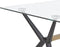 SACRAMENTO - Eettafel - Zwart - 80 x 140 cm - Veiligheidsglas