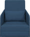 vidaXL - Vloersofa - Bed - 2-in-1 - Blauw - 65x80x83 - cm - Stof