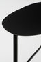 Mica Decorations Fonda Bijzettafel - Metaal - Ovaal - Zwart - L43,5 x B29,5 x H40 cm