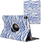 imoshion Tablet Hoes - Geschikt voor iPad Air 5 (2022) / Air 4 (2020) - 360° Draaibare Design Bookcase 2.0 - White Blue Stripes