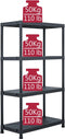 vidaXL - Opbergrek - 200 - kg - 80x40x138 - cm - kunststof - zwart