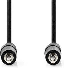 Nedis - Stereo-Audiokabel - 3,5 mm Male - 3,5 mm Male - Vernikkeld - 5 m - Zwart