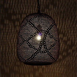 Safaary - Arabische Hanglamp Basma Zwart Goud Ø 30 x 40cm