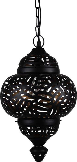 Safaary - Arabische Hanglamp Zebra Amira Zwart Goud Ø 23 x 39cm