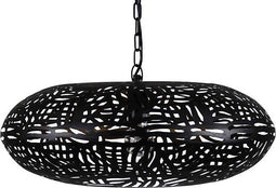 Safaary - Arabische hanglamp Zebra Mina Zwart Goud Ø 47 x 21cm
