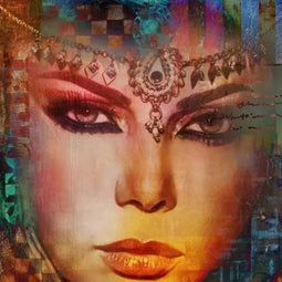 Safaary - Arabische schilderij Arabian Haifa Oranje - 70x70 CM