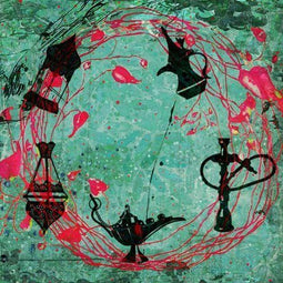 Safaary - Arabische schilderij Oriëntaalse Mix Groen - 100x100 CM