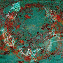 Safaary - Arabische schilderij Oriëntal Groen - 100x100 CM