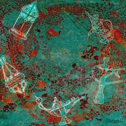 Safaary - Arabische schilderij Oriëntal Groen - 70x70 CM