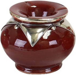Safaary - Asbak met metaal Bordeauxrood Ø 12 x 9cm