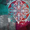 Safaary - Aziatische Schilderij Mandala Rood Turquoise - 70x70 CM