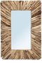Safaary - Bazar Bizar Drijfhout Ingelijst Spiegel Naturel M - 60x60 CM