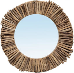 Safaary - Bazar Bizar Drijfhout Spiegel Naturel M Halo - 61x61 CM