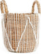 Safaary - Bazar Bizar Macrame Opbergmand Naturel Wit Small - 40x30 CM