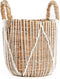 Safaary - Bazar Bizar Macrame Opbergmand Naturel Wit Small - 40x30 CM
