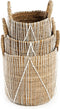 Safaary - Bazar Bizar Macrame Opbergmand Naturel Wit Small - 40x30 CM