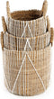 Safaary - Bazar Bizar Macrame Opbergmand Naturel Wit Small - 40x30 CM
