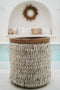 Safaary - Bazar Bizar Pandan Schelp Opbergmand Naturel Wit - 35x35 CM