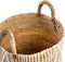 Safaary - Bazar Bizar Rieten Mand Naturel Wit medium - 35x35 CM