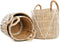 Safaary - Bazar Bizar Rieten Mand Naturel Wit medium - 35x35 CM