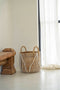 Safaary - Bazar Bizar Rieten Mand Naturel Wit medium - 35x35 CM