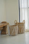 Safaary - Bazar Bizar Rieten Mand Naturel Wit medium - 35x35 CM