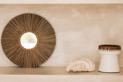 Safaary - Bazar Bizar Spiegel Naturel M Alang Alang - 45x45 CM