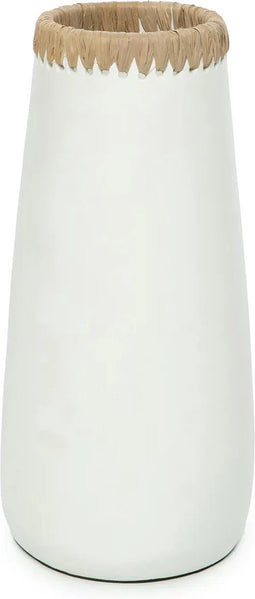 Safaary - Bazar Bizar Vaas Wit Naturel L Sneaky - 14x14 CM
