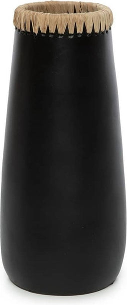 Safaary - Bazar Bizar Vaas Zwart Naturel L Sneaky - 14x14 CM