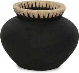 Safaary - Bazar Bizar Vaas Zwart Naturel S Styly - 25x25 CM