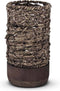 Safaary - Deco Pot Oosters Donkerbruin Koord Ø 17 x 29cm