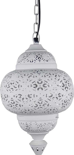 Safaary - Egyptische Hanglamp Amal Wit Ø 23 x 39cm