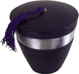 Safaary - Geurkaarsen Nawar Rond Paars met Zilver Ø 10cm