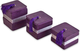 Safaary - Geurkaarsen vierkant Halawa 3-delig Paars
