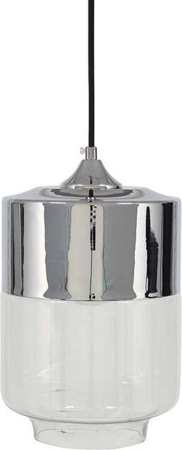 Safaary - Hanglamp Chroom Helder Glas Cosmo Ø 18 x 30cm