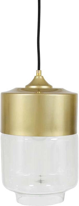 Safaary - Hanglamp Goud Helder Glas Cosmo Ø 18 x 30cm