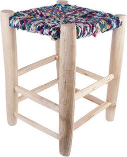 Safaary - Houten Kruk Berbers Liv - 32x32 CM