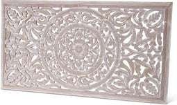 Safaary - Houten Raampaneel Houtsnijwerk India 30 x 90cm