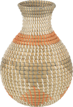 Safaary - J-Line Vaas Driehoeken Zeegras Mix Small - 27x27 CM