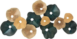 Safaary - J-Line Wanddeco 12 Cirkels Metaal Oker Grn