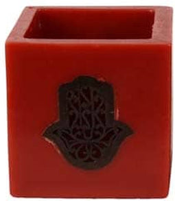 Safaary - Kaarshouder Rood Ø 12 x 12cm-Hand patroon