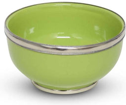 Safaary - Kom Appelgroen met Metaalring Ø 13 x 8cm