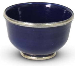 Safaary - Kom Blauw met Metaalring Ø 12 x 8cm