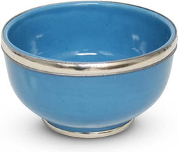 Safaary - Kom Blauw met Metaalring Ø 13 x 8cm