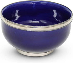 Safaary - Kom Donkerblauw met Metaalring Ø 13 x 8cm