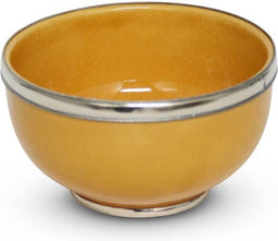 Safaary - Kom Geel met Metaalring Ø 13 x 8cm