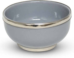 Safaary - Kom Grijs met Metaalring Ø 13 x 8cm