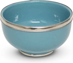 Safaary - Kom Lichtblauw met Metaalring Ø 13 x 8cm